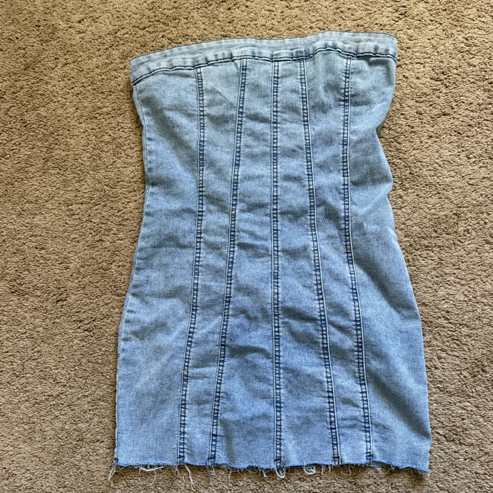 Strapless Denim Dress